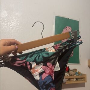 Hollister Black Floral swim Bottoms